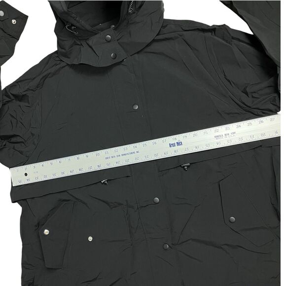 J Crew Rain Jacket XXL Tall Perfect Black Hooded Water Resistant Travel - Picture 5 of 16